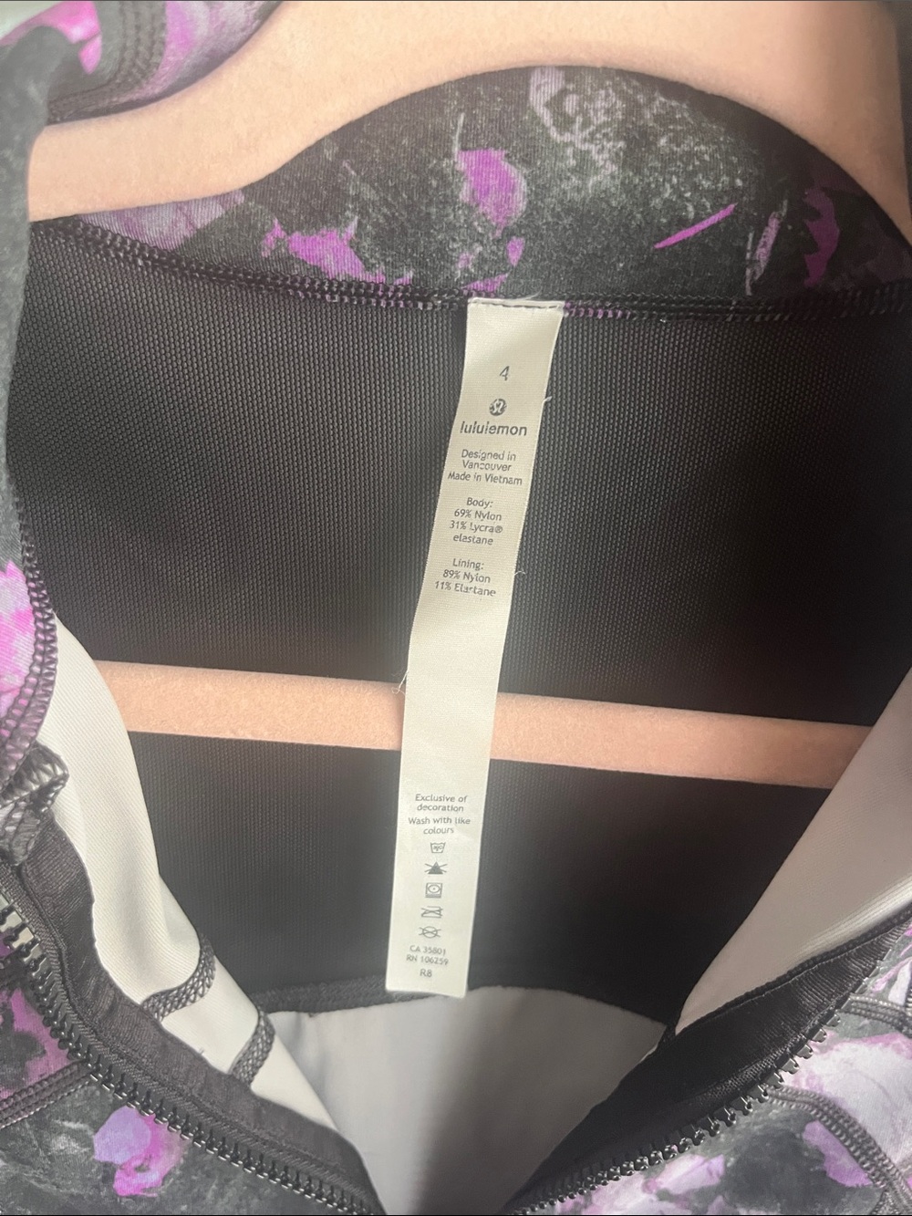 lululemon athletica Black & Purple Floral Define Jacket - Picture 2 of 3